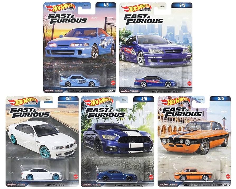ホットウィール ワイルドスピード プレミアム HNW46-956C 986C Amazon.com: 2023 5 Piece Set C Diecast Model Cars HNW46-956C